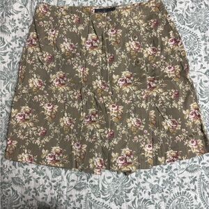 Van Heusen Floral Mini Skirt - Brown and Pink